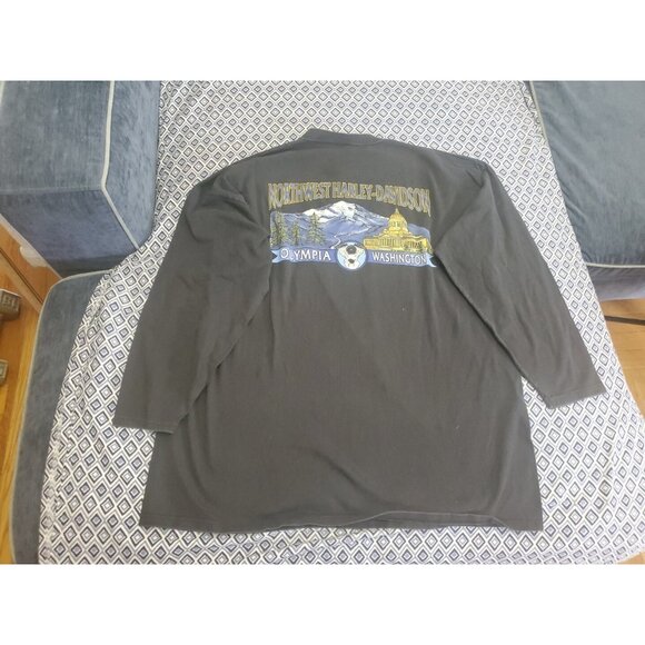 Vintage 1995 Motor Harley Davidson Cycles Double Sided  Shirt Men's Size XXL - Picture 9 of 11